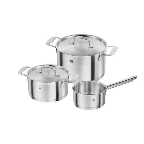 Jogo de panelas em inox Zwilling Base 3 peças Jogo de panelas em inox Zwilling Base 3 peças