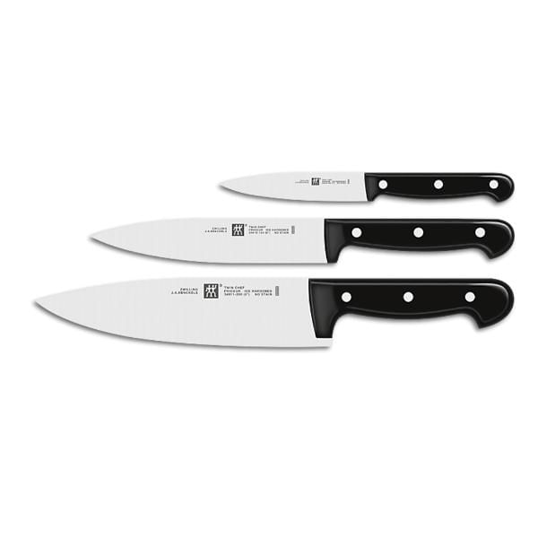 Jogo de facas em inox Zwilling Twin Chef 3 peças