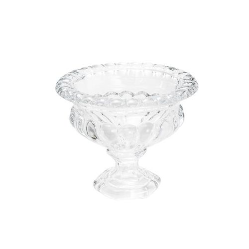 Centro de mesa em cristal com pé Wolff Sussex 25,5x21cm Centro de mesa em cristal com pé Wolff Sussex 25,5x21cm