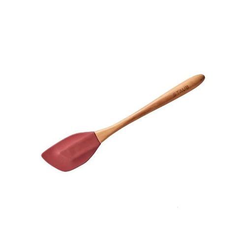 Espátula de silicone com cabo de madeira Staub 26cm vermelha