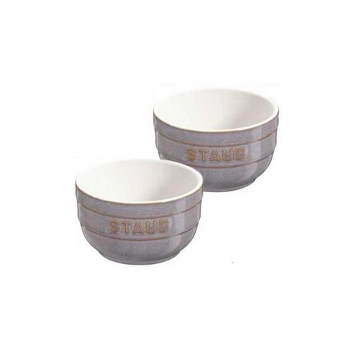 Jogo de ramekin em cerâmica Staub 2 peças 8cm cinza