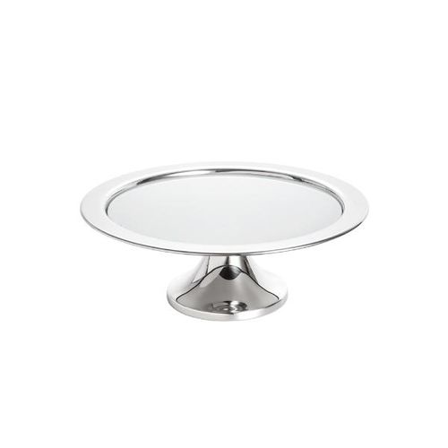 Prato para bolo em prata Wolff branco 36x16,5cm