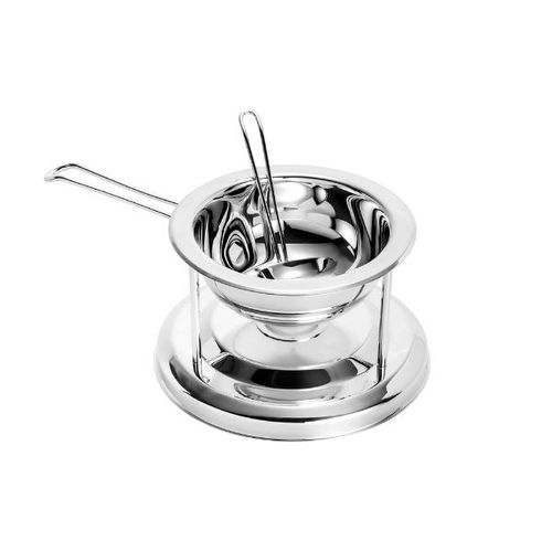 Molheira com aquecedor e concha em prata Wolff 500ml