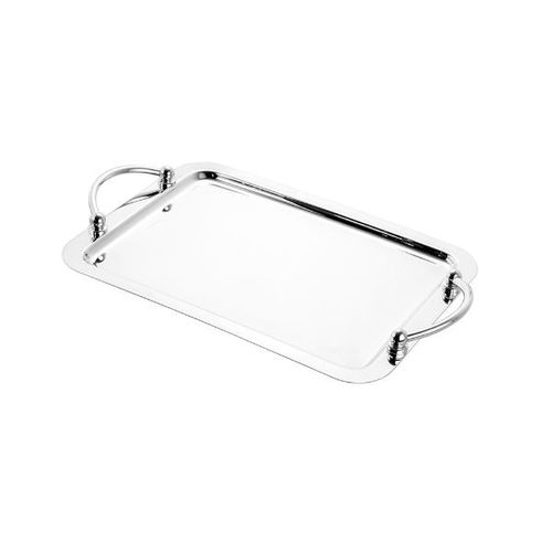 Bandeja retangular em prata Wolff Balls 33x36cm