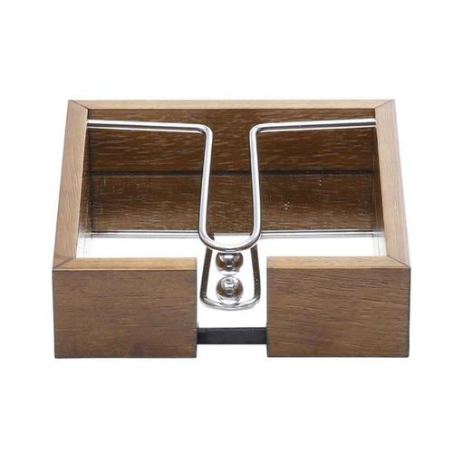 Porta-guardanapos em madeira com espelho Woodart Aramado 15x15x4,5cm Porta-guardanapos em madeira com espelho Woodart Aramado 15x15x4,5cm