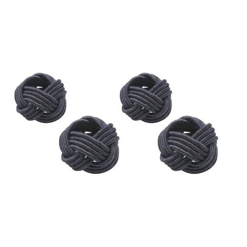 Jogo de anéis em tecido para guardanapos Bon Gourmet 4 peças preto Jogo de anéis em tecido para guardanapos Bon Gourmet 4 peças preto