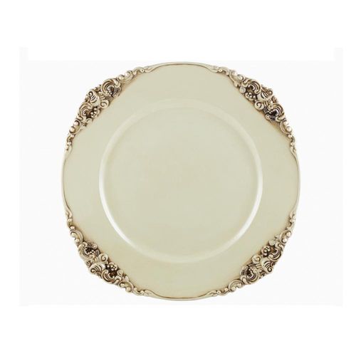 Sousplat em plástico Bon Gourmet provençal 35cm creme/marron Sousplat em plástico Bon Gourmet provençal 35cm creme/marron