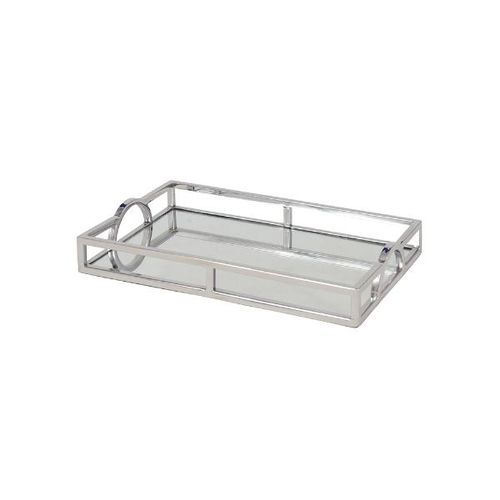 Bandeja retangular em aço inox espelhada Fracalanza 30x17x5cm (20987)