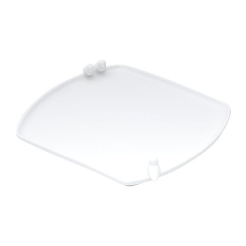 Prato para pão retangular em porcelana Wolff Birds 19,3x18,1x3cm branco Prato para pão retangular em porcelana Wolff Birds 19,3x18,1x3cm branco