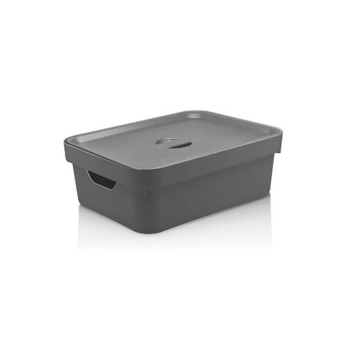 Caixa organizadora com tampa Ou Cube tamanho M chumbo Caixa organizadora com tampa Ou Cube tamanho M chumbo