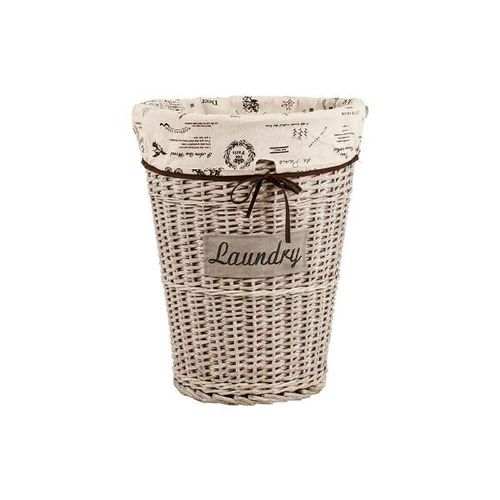 Cesto de roupa revestido em tecido Mundiart Laundry bege