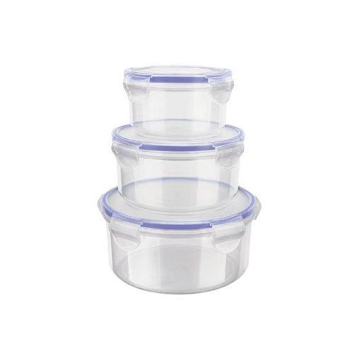 Jogo de potes redondo herméticos Euro 3 peças azul Jogo de potes redondo herméticos Euro 3 peças azul