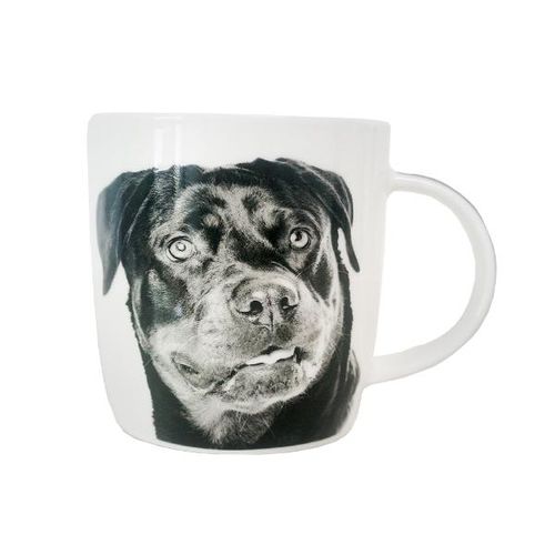 Caneca em porcelana I Love Dogs Rottweiler A 320ml branca