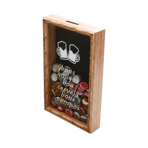 Quadro porta-tampinhas Woodart Bons Amigos 32,5x20x5cm Quadro porta-tampinhas Woodart Bons Amigos 32,5x20x5cm