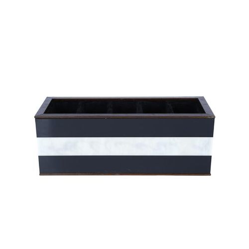 Porta-controle em madeira e acrílico Woodart com 5 divisórias aveludadas 45x10cm Porta-controle em madeira e acrílico Woodart com 5 divisórias aveludadas 45x10cm