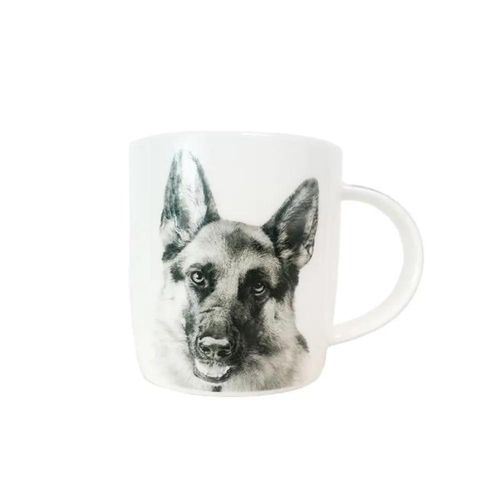 Caneca em porcelana I Love Dogs Pastor Alemão B 320ml branca Caneca em porcelana I Love Dogs Pastor Alemão B 320ml branca
