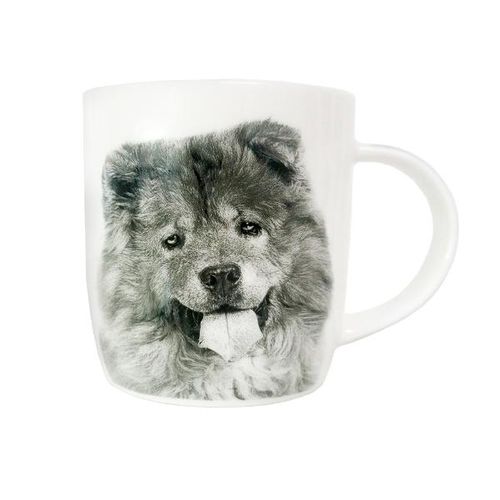 Caneca em porcelana I Love Dogs Chow Chow C 320ml branca