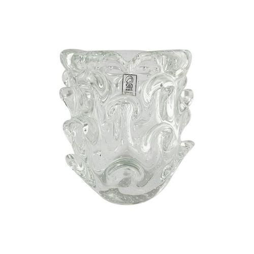 Mini vaso em cristal murano San Marcos 15x13,5cm cristal