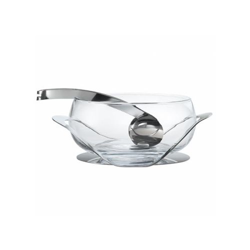 Saladeira com pegador revestida em prata Riva Uno 22cm