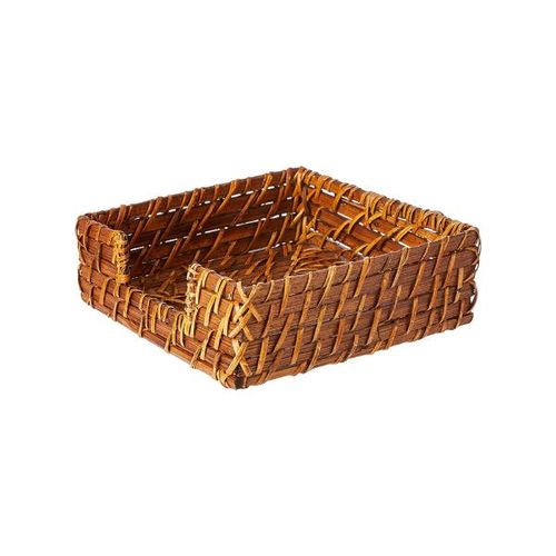 Porta-guardanapo em rattan Kenya 18x18cm Porta-guardanapo em rattan Kenya 18x18cm