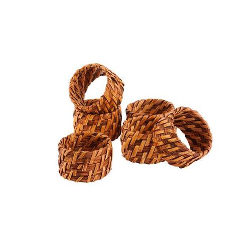 Jogo de porta-guardanapo em rattan Kenya 5x5cm Jogo de porta-guardanapo em rattan Kenya 5x5cm