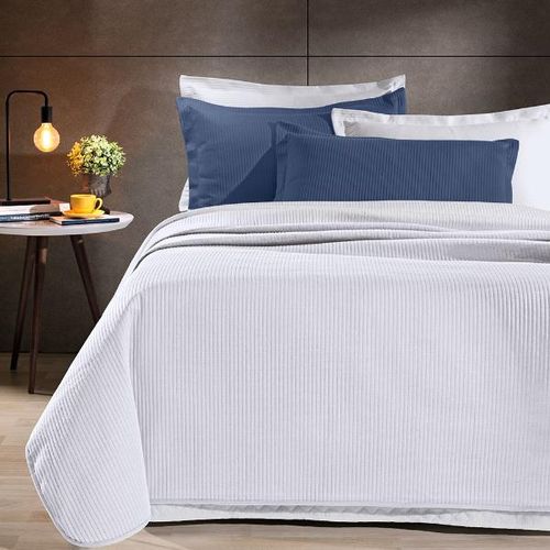 Colcha com porta-travesseiro Hedrons Neomalha casal branca Colcha com porta-travesseiro Hedrons Neomalha casal branca