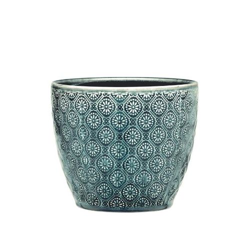 Cachepot em cerâmica Mart 14,5x16,5cm verde 8178 Cachepot em cerâmica Mart 14,5x16,5cm verde 8178