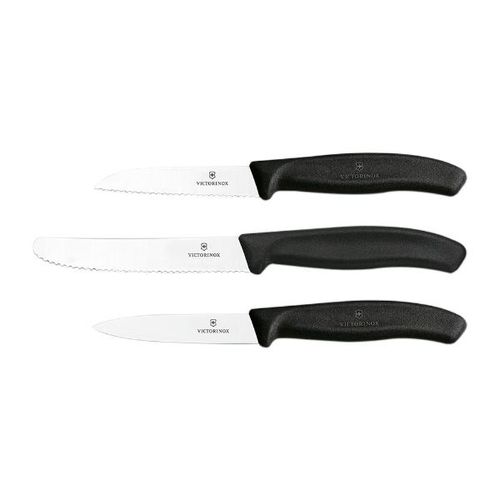 Jogo de facas para descascar Victorinox Swiss Classic 3 peças preta