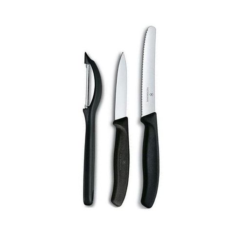 Jogo de facas e descascador Victorinox Swiss Classic 3 peças preta Jogo de facas e descascador Victorinox Swiss Classic 3 peças preta