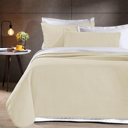 Colcha com porta-travesseiro Hedrons Neomalha casal natural Colcha com porta-travesseiro Hedrons Neomalha casal natural