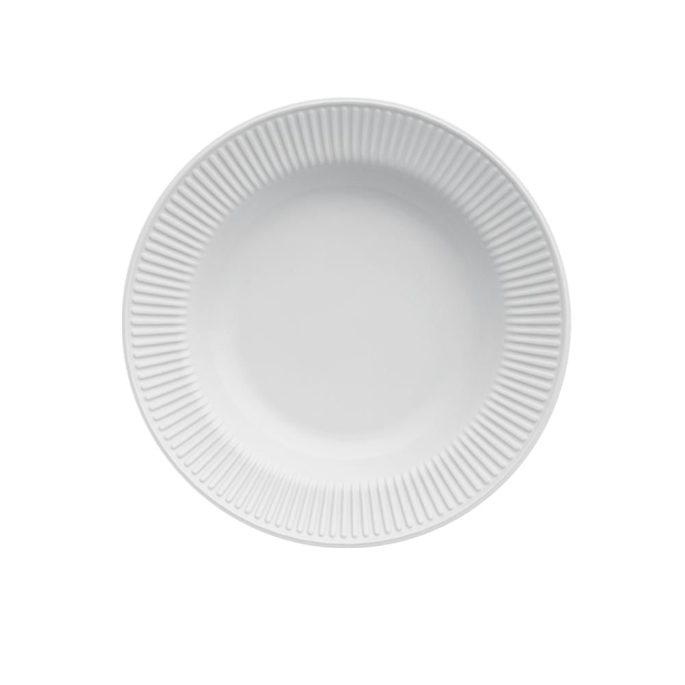 Prato fundo em porcelana Germer Lines 23,5cm branco
