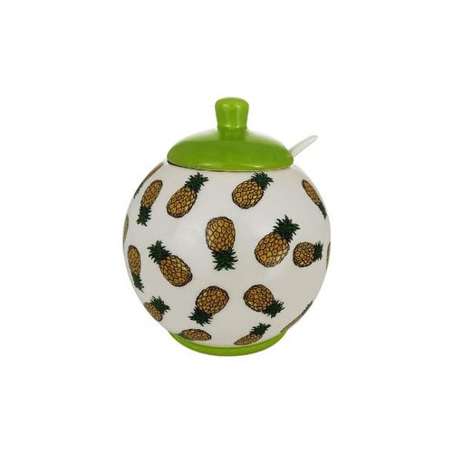 Açucareiro em cerâmica Bencafil Abacaxi 9,8x12cm Açucareiro em cerâmica Bencafil Abacaxi 9,8x12cm