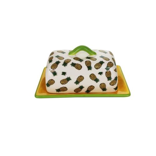 Manteigueira em cerâmica Bencafil Abacaxi 18cm Manteigueira em cerâmica Bencafil Abacaxi 18cm
