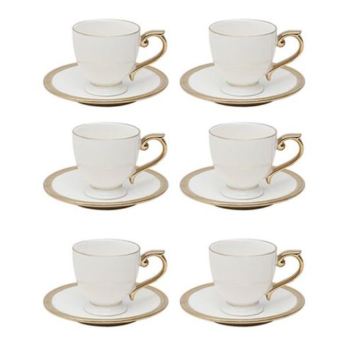 Jogo de xícaras para chá em porcelana Wolff Paddy 200ml 6 peças