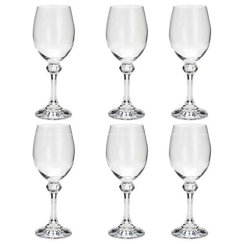 Jogo de taças para vinho branco em cristal Bohemia Elisa 250ml 6 peças Jogo de taças para vinho branco em cristal Bohemia Elisa 250ml 6 peças