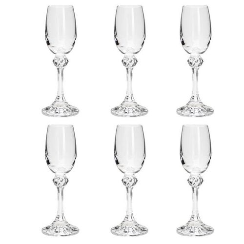 Jogo de taças para licor em cristal Bohemia Elisa 65ml 6 peças Jogo de taças para licor em cristal Bohemia Elisa 65ml 6 peças