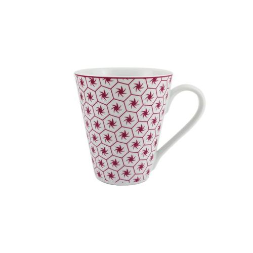 Caneca em porcelana Casambiente Agatha Catavento 330ml rosa Caneca em porcelana Casambiente Agatha Catavento 330ml rosa