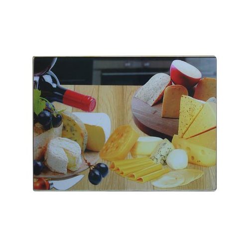 Tábua para corte em vidro Wincy Madeira 35x35cm
