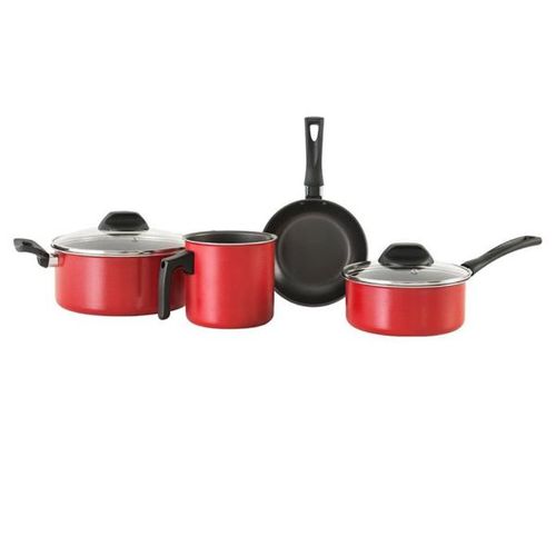 Jogo de panelas Brinox Garlic 4 peças vermelha Jogo de panelas Brinox Garlic 4 peças vermelha