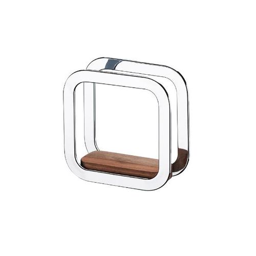 Porta-guardanapo em aço carbono Future Blocco 4x10x10cm cromado Porta-guardanapo em aço carbono Future Blocco 4x10x10cm cromado