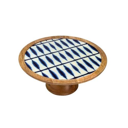 Prato para bolo em madeira Bon Gourmet Blue 33x14cm Prato para bolo em madeira Bon Gourmet Blue 33x14cm