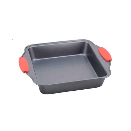 Forma retangular em metal com alça em silicone Uny Gift 27,5cm vermelho Forma retangular em metal com alça em silicone Uny Gift 27,5cm vermelho