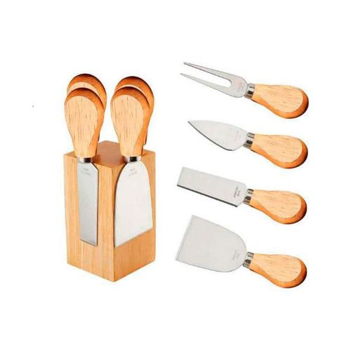 Jogo de facas para queijo com suporte Uny Gift 4 peças Jogo de facas para queijo com suporte Uny Gift 4 peças