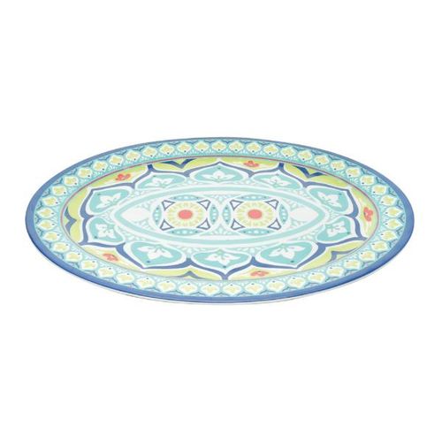 Bandeja oval em melamina Bon Gourmet Mandala 51x35cm