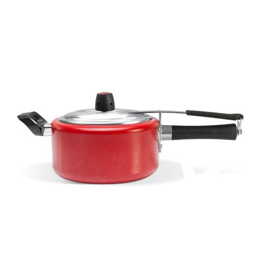 Panela de pressão com tampa polida Brinox 3 litros vermelha Panela de pressão com tampa polida Brinox 3 litros vermelha