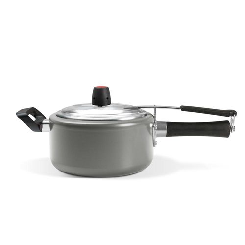 Panela de pressão com tampa polida Brinox 3 litros prata