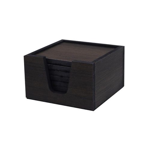 Jogo de porta-copos quadrado com suporte Salvatore Quercia 6 peças Jogo de porta-copos quadrado com suporte Salvatore Quercia 6 peças