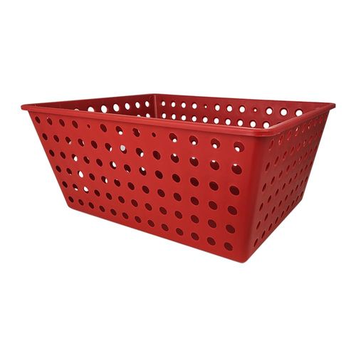 Cesta organizadora em plástico Coza One 39cm vermelho