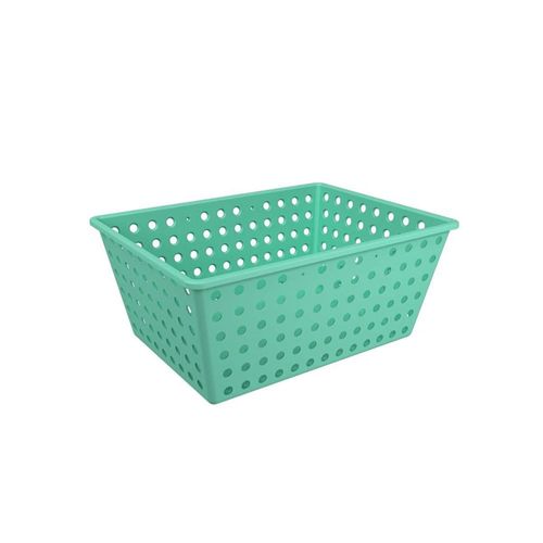 Cesta organizadora em plástico Coza One 39cm verde