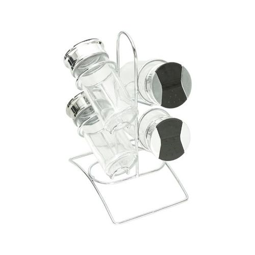 Porta-tempero em vidro com suporte Bon Gourmet Tino 5 peças Porta-tempero em vidro com suporte Bon Gourmet Tino 5 peças